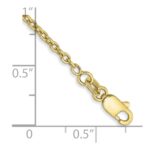 10k 1.8mm Forzantine Cable Chain Anklet - Image 2