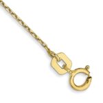 10k .8mm D/C Cable with Spring Ring Clasp Chain Anklet