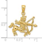 14k Large Sagittarius Zodiac Charm - Image 3