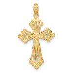 Sterling Silver Gold-tone and Rhodium-plated Crucifix Cross Pendant - Image 3
