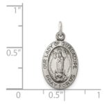 Sterling Silver Antiqued Our Lady of Guadalupe Medal - Image 3