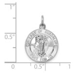 Sterling Silver Rhodium-plated Our Lady of Guadalupe Medal - Image 4
