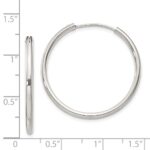 Sterling Silver 2mm Hoop Earrings - Image 4