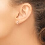 14k Rose Gold Round Hinged Hoop Earrings - Image 3