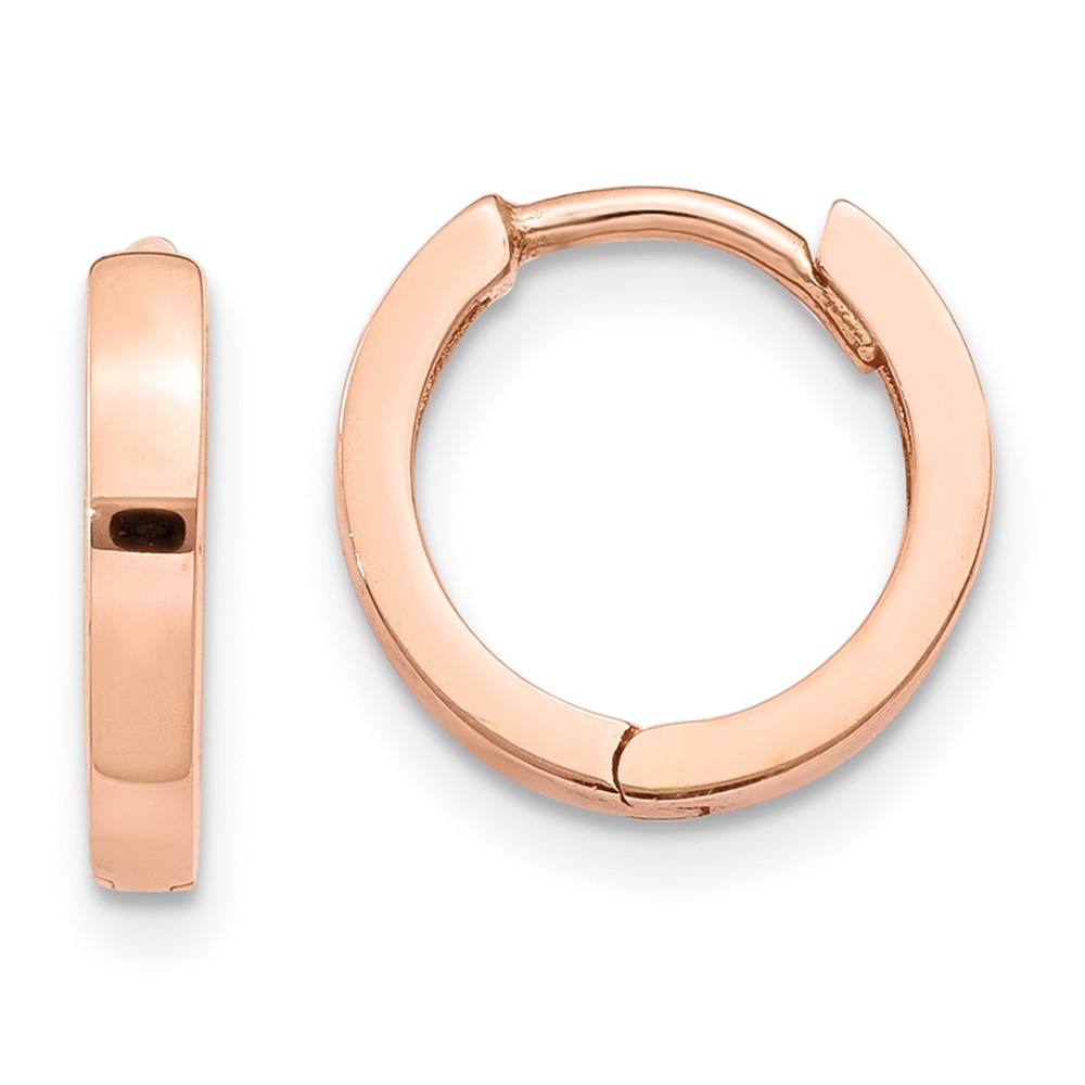 TF761-1.jpg 14k Rose Gold Round Hinged Hoop Earrings - Image 1