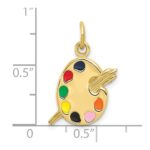 10k Enameled Artist Palette Charm - Image 3