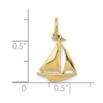 10k Sailboat Charm - Image 3