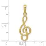 10K Treble Clef Pendant - Image 4