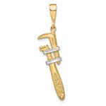 10k & Rhodium 3-D Pipe Wrench Charm - Image 4