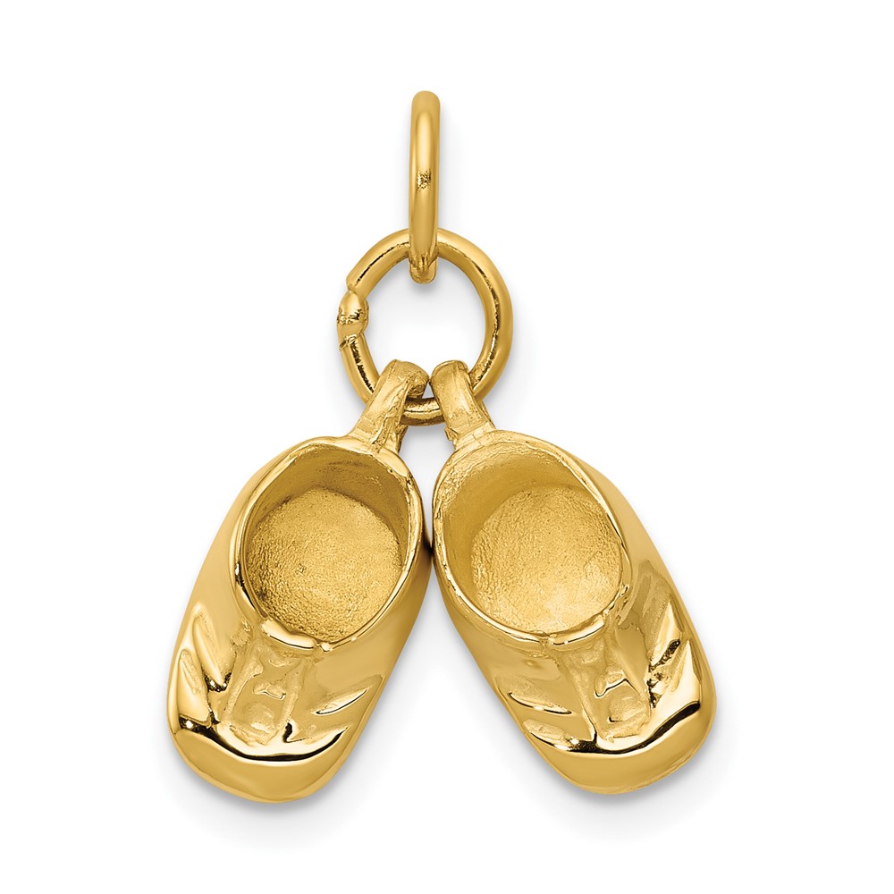 10A9281.jpg 10k Polished Baby Shoes Charm - Image 1