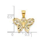 10k Diamond-Cut Butterfly Charm - Image 3