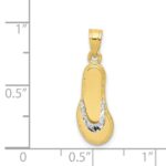 10K w/Rhodium Flip Flop Charm - Image 3