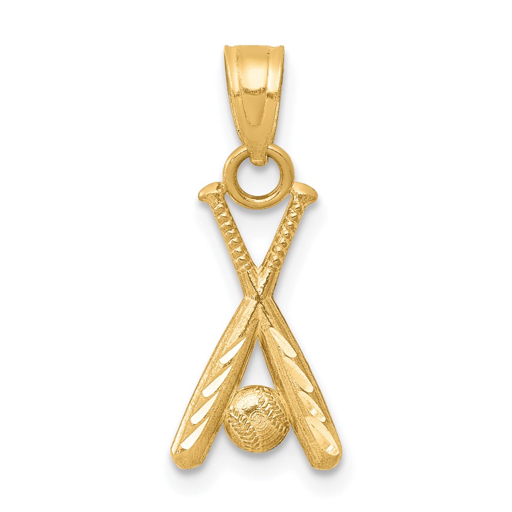 10C1033.jpg 10k Baseball w/Bats Charm - Image 1