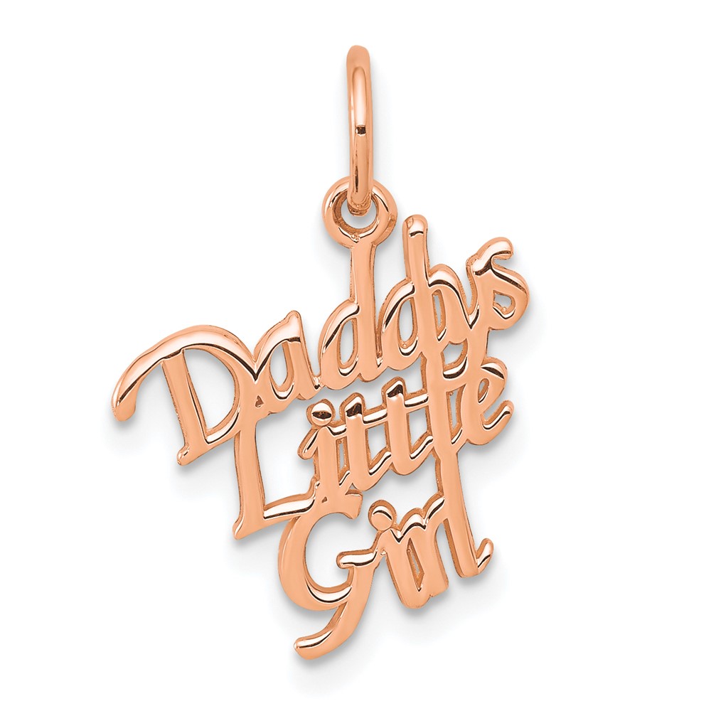 10C109R.jpg 10k Rose Gold DADDYS LITTLE GIRL Charm - Image 1