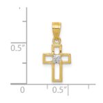 10k Small CZ Cross Pendant - Image 3