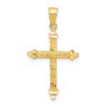 10k Budded Cross Pendant