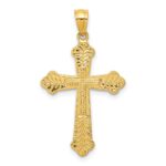 10k Budded Cross Pendant