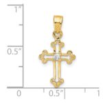 10k Small CZ Cross Pendant - Image 3
