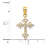 10k CZ Passion Cross Pendant - Image 3