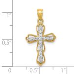 10k CZ Filigree Cross Pendant - Image 3