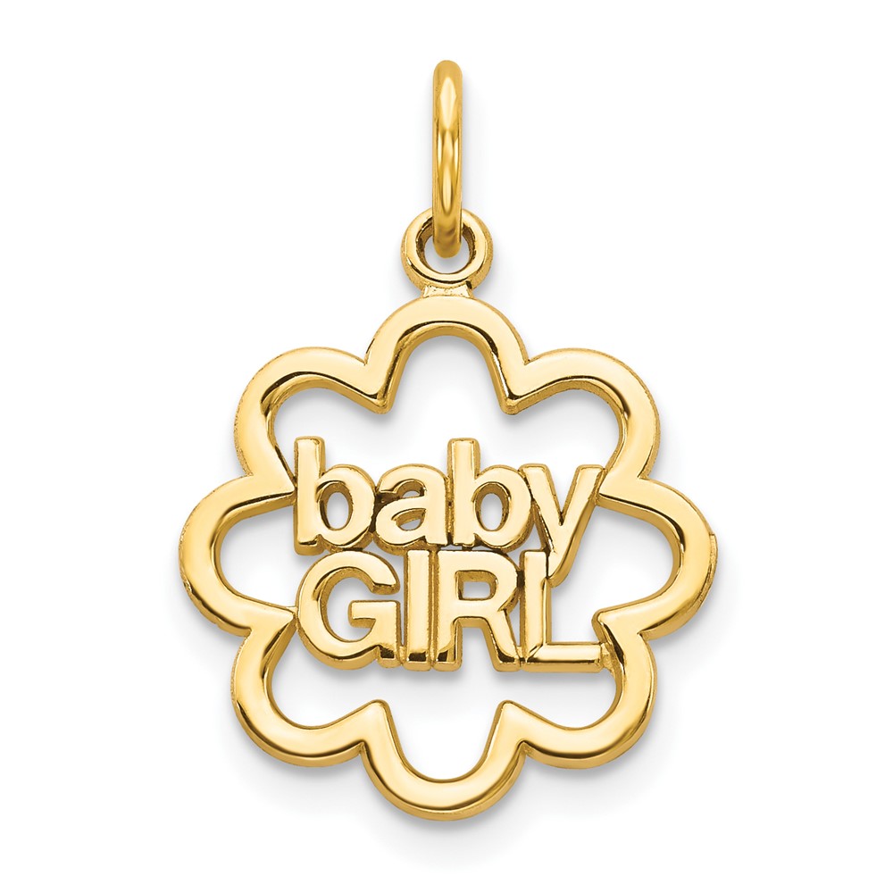 10C136.jpg 10k BABY GIRL Charm - Image 1