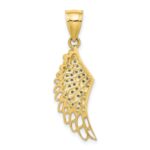 10K CZ Micropave Angel Wing Pendant - Image 3