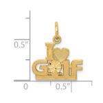 10K I HEART GOLF Charm - Image 3