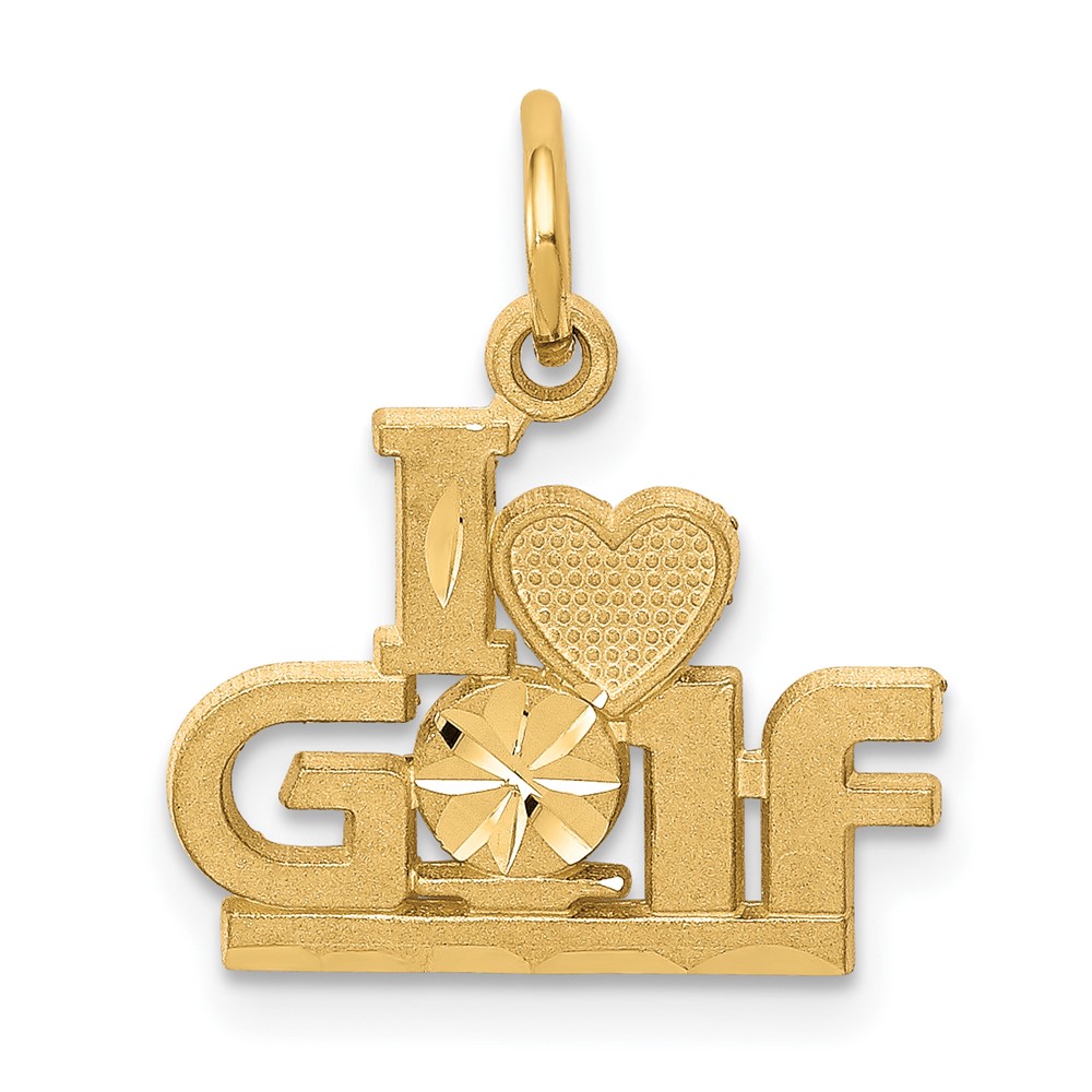 10C145.jpg 10K I HEART GOLF Charm - Image 1