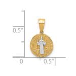 10K W/Rhodium San Benito Medal Pendant - Image 4