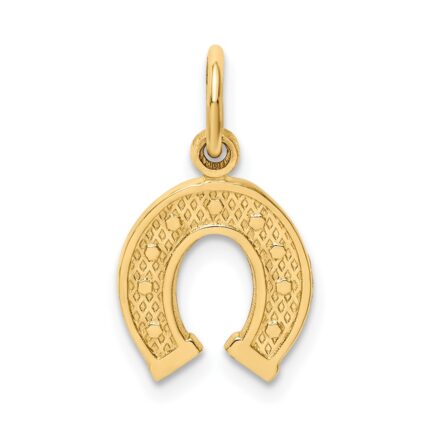 10k Horseshoe Charm
