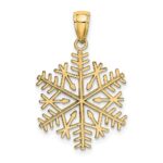 10k Polished Snowflake Pendant - Image 4