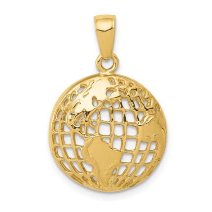 10k Polished Globe Pendant