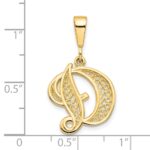 10k Filigree Initial D Pendant - Image 3