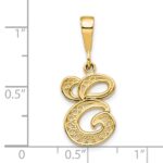 10k Initial E Pendant - Image 3