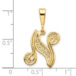 10k Initial N Pendant - Image 3