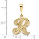 10k Initial R Pendant - Image 3