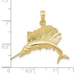 10k Polished Sailfish Pendant - Image 3