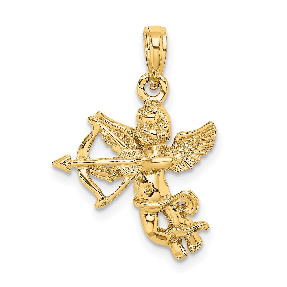 10C2701.jpg 10k Cupid w/Bow and Arrow Charm - Image 1