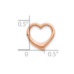 10K Rose Gold Polished Heart Chain Slide - Image 3