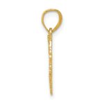 10K Polished Floral Border Heart Pendant - Image 2