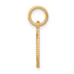 10k Solid Flat-Backed Cross in Circle for Eternal Life Charm - Image 2