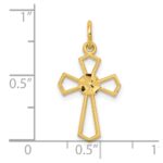 10k Yellow Cross Charm - Image 3