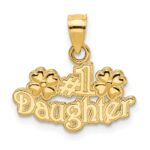 10k #1 DAUGHTER with Flowers Charm