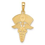 10k Caduceus w/Nurses Cap Pendant - Image 4