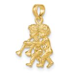 10K 3-D Gemini Zodiac Pendant - Image 5