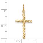 10K Nugget Cross Charm - Image 3