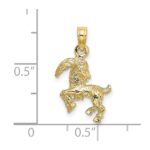 10K 3-D Capricorn Zodiac Pendant - Image 4