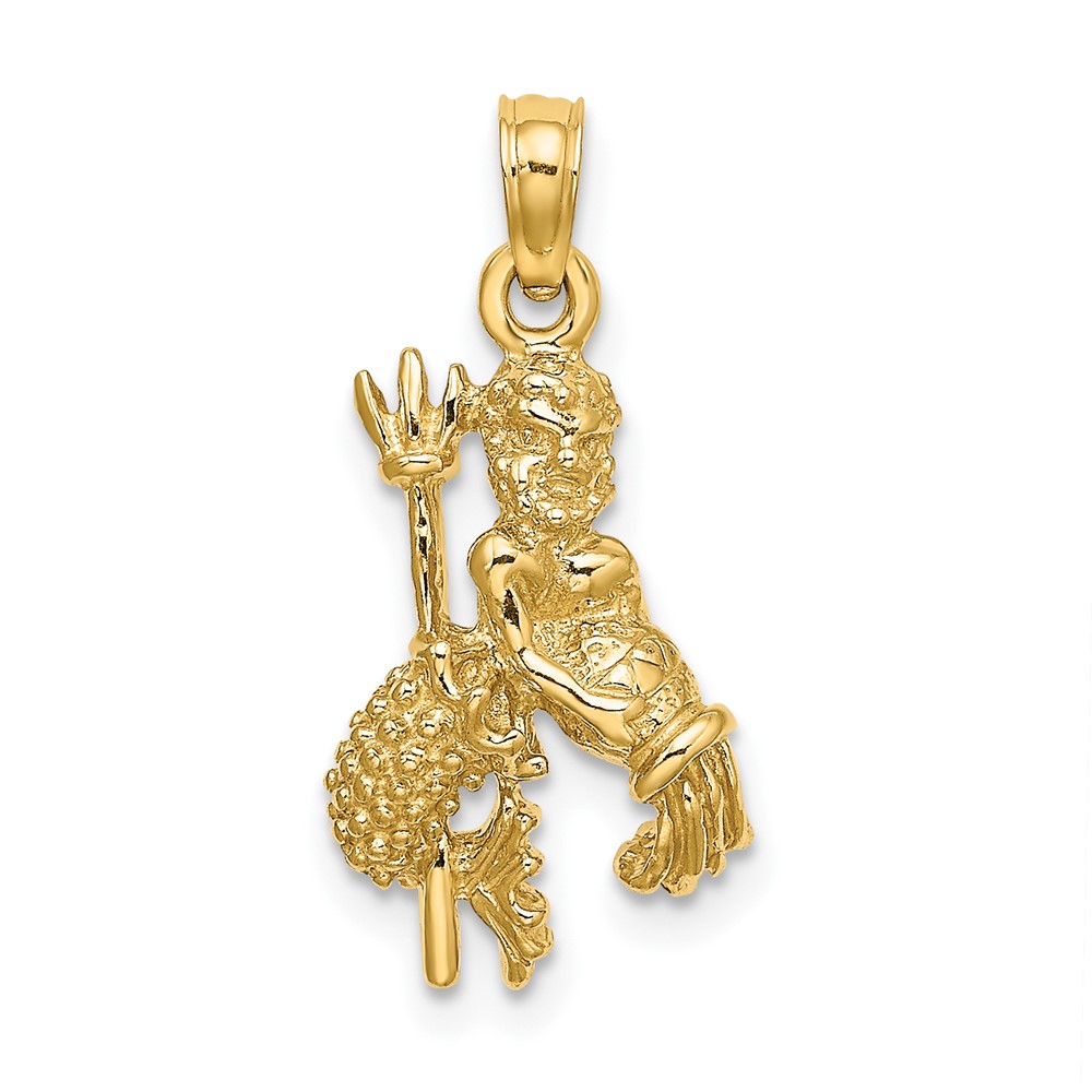 10C3153.jpg 10K 3-D Aquarius Zodiac Pendant - Image 1