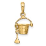 10k 3-D Beach Bucket with Shovel Charm - Image 4