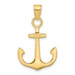 10k 3-D Anchor Pendant - Image 3